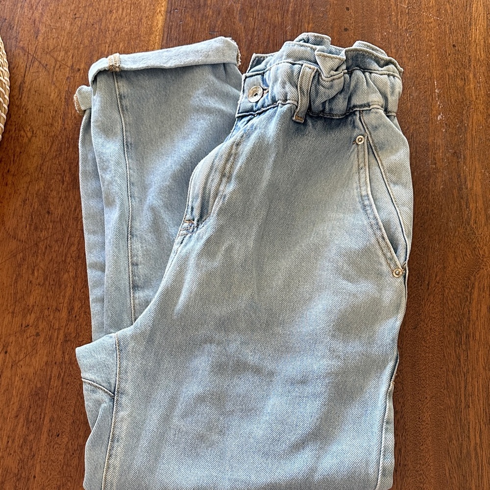 Zara Sky Blue High Waist Women's Jeans